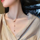 Laura Figure 18K color gold small waist necklace for women, rose gold pendant, Valentine's Day birthday gift for girlfriend and wife, light luxury classic small waist necklace, free engraving