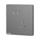Conjunto de panel de zócalo de Siemens, 10 paquetes delgados de cinco hoyos inclinados, instalación oculta de tipo 86, dos o tres plug, Haocai Silver gris oscuro
