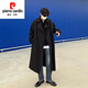 皮尔卡丹（pierre cardin）风衣男中长款过膝韩版英风休闲大衣春秋季男士风衣潮流风衣外套 卡其色【复合 加 厚】 XL