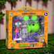 Nouveau produit Véritable plante vs gardien de sécurité des jouets zombies Shooter Soft Rubber Break Dance Guitar Guitar Guitar Gift 686-203 Security Garner Iron Barrel Zombie + double pois cum