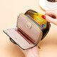 Cnoles Wallet Damen Kurzes echtes Leder Multifunktional Coffe Clip Card Bag Geburtstag Geschenk für Freundin Nischen High-End-Gefühl