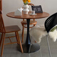 Zhuobo round table dining table round table side table coffee table coffee table reception table BQT02 walnut color 60cm