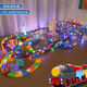 Qiyou Spielzeug Kindertrennstrecke Spielzeug Hochgeschwindigkeit Railway Hochgeschwindigkeit Railway Harmony Elektroauto Puzzle Boy Weihnachtsgeschenk Starlight Fire Schien