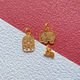 Library selects AU750 pure 18K gold accessories, ancient gold pumpkin, elephant, love, fish, leaf, Zakiram pendant, peace and happiness 18K--557 models