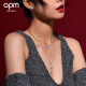 APM Monaco Fléral officiel bleu Love Heart 925 Collier en argent Femmes EXQUISITE CLAVILE NOUVEAU ANNE