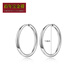 Centennial Baojinxiang platinum earrings for women PT950 platinum aperture earrings, simple and versatile, gift for girlfriend on Valentine's Day, round glossy earrings, weighing about 1.1-1.25 grams