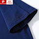Pierre cardin pure cotton hiding blue high-end short-sleeved T-shirt for women loose round neck fashionable age-reducing T-shirt summer 2025 new top 6161 navy blue + 6172 leather powder M (recommended 80-105 Jin [Jin equals 0.5 kg])