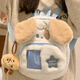 Disney Puppy Plush Mochila Bolsa linda para mujeres Autumn and Winter Student School Bags Ins Diseño de nicho Mochila Furry Blue Puppy Mochila [23*26*12cm] No