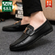 Specht Wenzhou Lederschuhe 2025 Neue Männer Liebe Bohnen lässige britische Männer trendy und vielseitig atmungsaktiv D878 Schwarz-Marken-Flaggschiff 43