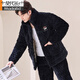 Modal men's pajamas men's autumn and winter flannel cotton pajamas coral velvet three-layer thickened winter home clothes cotton jacket set M6627 brown thickened XL weight [120-140Jin [Jin equals 0.5 kg]]