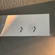 Guanpuge Fat Donglai same style men's platinum earrings PT950 cross men and women new light luxury simple and versatile design earrings
