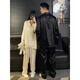 Modal Chinese Style Couple Pajamas Spring and Autumn 2025 New Ice Silk Long Sleeve Feeling Summer Homewear Set for One Man and One Woman XYL#24077 M Women give men XXXL