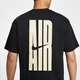 Camiseta suelta de Nike Men's para otoño nuevo algodón suave y confortable Nike Air HQ9249 010 Negro 3xl