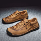Zapatos de cuero para hombres Jeep Summer Avalte y casualidad de gran tamaño para hombres British Trendy Soft Sole 2025 Nuevos zapatos para hombres de Lace-Up 9926 Caki 46