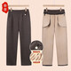 Fengxiao middle-aged and elderly women's winter woolen straight pants, new mother's wear, autumn and winter velvet thickened trousers, high-waisted casual pants