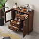 Zifei (Zifei) Massive Holz Tee Barmaschine Haushaltswasserspender Vollautomatisch Chinesisch 2024 Neues Wohnzimmerschrank integriert 6626 Farben mit warmem