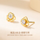 Promise of Love Iris 18K Gold Earrings for Women Colorful Gold Earrings Anniversary Birthday Gift for Girlfriend and Wife