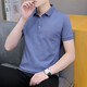 L Lilang's Summer Collar Polo Men's Men's Short à manchette à manches couleurs solides Paul Paul à moitié à manches Top Noir Qy686 M 100-120JIN [Jin est égal à 0,5 kg]