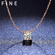 Micro-gift 18k gold diamond necklace simple 1 carat single diamond moissanite bull head pendant alloy temperament clavicle chain gift LC/flawless under the mirror Add to shopping cart and contact customer service SF D-E/extreme