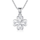 Gold Supreme Platinum Pendant PT950 Shining Four-leaf Clover Pendant Platinum Pendant for Girlfriend Birthday Gift Price 1.5g