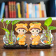 
Cute gifts ornaments room decoration office desktop cartoon doll small decoration boys and girls cartoon - [a pair] Xingzai Mier