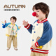 Dudu children's jacket spring and autumn baby baseball uniform fashionable boy top trendy autumn clothes girls children's clothing navy blue sleeves 90