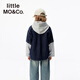 Little MO&Co. Children's Clothing 25 Spring New Boys' Fake Two-Piece Denim Sweatshirt Shirt Jacket KBE1SHT014 Denim Blue 150 150/72