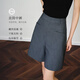 
Olrain gray versatile commuter suit mid-pants women's summer 2025 new straight-leg thigh shorts gray M