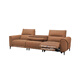 Lezhibao Lazboy authentique cuir canapé salon zéro contre le mur renversé 2025 Nouvelle fonction électrique Sunset Avenue 677 Sunset Orange - Grand - 3 personnes Dual Electric - avec renversement