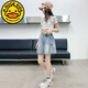Gduck Kids Little Yellow Duck Girls Denim Shorts Summer New Style mit mittlerem Stil mit mittlerem Stil.