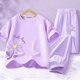 Yalu Girls Sommer Kurzarm T-Shirt 2025 Neue Jungen große Kinder mit atmungsaktivem Hosen Kinderset Dan15673 White + NHZ15682K Green 150