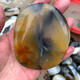 Aquatic agate, easy to play with, ocean chalcedony handle, pendant, original color white veined agate 50-100g