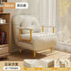 Spurlot foldable sofa sofa bed dual-purpose cream single small apartment balcony living room multi-function telescopic double cloud off-white 68CM deer velvet leather sponge