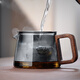 Quandu Teapot Glass Tea Maker Thickened Heat-Resistant Glass Teapot Wooden Handle Filter Teapot Kung Fu Tea Set