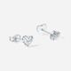 Saturday Fortune (ZLF) pt950 platinum earrings for women, car flower shiny love earrings as a gift for your girlfriend, one pair - 1.84g