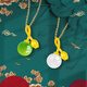 Chipan 999 pure gold inlaid jade pistachio pendant and Hetian jade gold necklace as a Christmas gift for girlfriend and best friend. Jasper pistachio pendant 999 pure gold national inspection certificate. Comes with 999 pure gold chain. The chain weight is about 1.6g.
