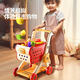 Wanre Children's Play House Cart Toys Baby Small Trolley Fruit Fruit Cher Le Kitchen Supermercados y niñas Compras de compras de tres pisos [Ultra gran capacidad] Diseño anti-inversión [paquete adicional] [solo 15 frutas y verduras]
