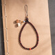 
Beiyipin Zen Chinese style mobile phone chain lanyard wrist style natural green sandalwood beaded mobile phone chain hanger exquisite high-end male zodiac year pendant