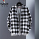 Carpintería de carpintero (tucano) camisa a cuadros de la camisa a cuadros de la primavera y otoño de la mano de manga larga camisa suelta camisa suelta estudiante juventud ropa de pulgada 6908 camisa roja l
