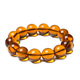 DRJEFUN natural authentic beeswax amber Burmese tea amber bracelet color changing blue amber sweater chain for men and women tea amber single circle 10mm