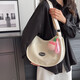 
Meipai versatile ins crossbody bag for women trendy spring and summer sweet dumpling bag waterproof student class canvas bag SN2694 upgrade reinforcement reinforcement more durable black single bag