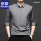 Romon (Romon) Markless Secret Placket Langarmes Hemd für Männer junge faltfreie Bügelbügel-Business-Profis formelles Satin-Hemd für Männer, weiß XL 175/96a
