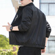 Zuosike 2025 new jacket men's spring and autumn trendy men's jacket young and middle-aged loose work clothes men's stand collar black 9980 2XL 125-140Jin Jin equals 0.5 kg