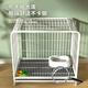 Dog cage small dog indoor stainless steel cage with toilet Shiba Inu Corgi pet cage dog fence thick and reinforced 110#1107293cm classic black