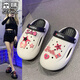 SENMA SENMA Toe Slippers for women in summer wear for non-slip thick sole stool feels hole shoes cartoon simple and versatile beach sandals Rice Brown 38-39