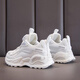 Hongxing Children's Girls's Schuhe rotierendes Knopf Leder Net NEW Frühlings- und Herbst-Kinder-Sportschuhe mittelgroße Kinder Laufschuhe 9911 Weißes Netz 30