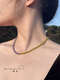 Fujiu original design natural tanzanite peridot necklace high ice transparent gem plate bead clavicle chain necklace