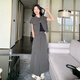 Rongyuege Fashion Grey Work Sup Юбка для женщин в взрыве Summer Street и снижение возраста. ТЕПРУМЕНТ ТУРНАЯ И КЛАССКАЯ СЕРВА