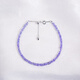 Lierui Caibao DIY natural bracelet necklace, high-quality ring surface, high-transparency ice species, special-grade purple tanzanite bracelet necklace, special-grade high-ice tanzanite bracelet, silver chain 15.5+3