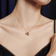 MENGDAILI Snake Necklace Women's New Golden Pendant Niche Clavicle Chain Birthday Gift for the Year of the Life Snake Necklace